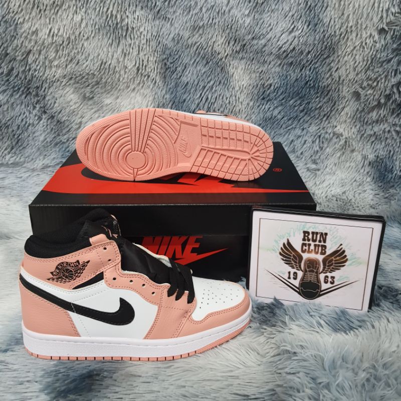 [Ảnh thật] giầy thể thao Jordan 1 cổ cao hồng trắng thời trang | BigBuy360 - bigbuy360.vn