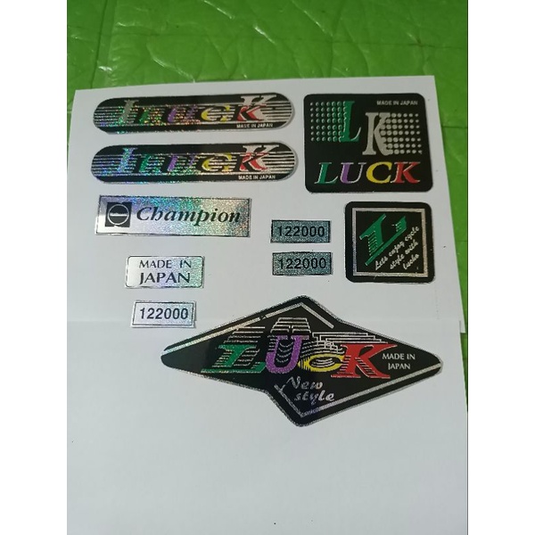 Bộ tem dán xe đạp nhật Luck new