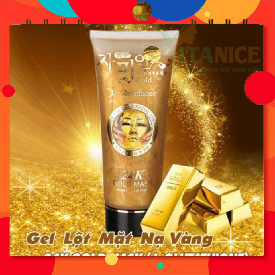 (FREE SHIP)  Mặt Nạ Vàng 24k Gold mask L-Glutathione Hàn Quốc