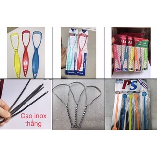 😜 set 10 cái cạo lưỡi các loại, vệ sinh miệng