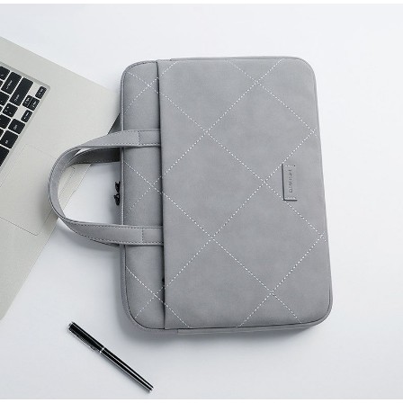 Túi chống sốc da dành cho Laptop Macbook có quai xách gấu cute
