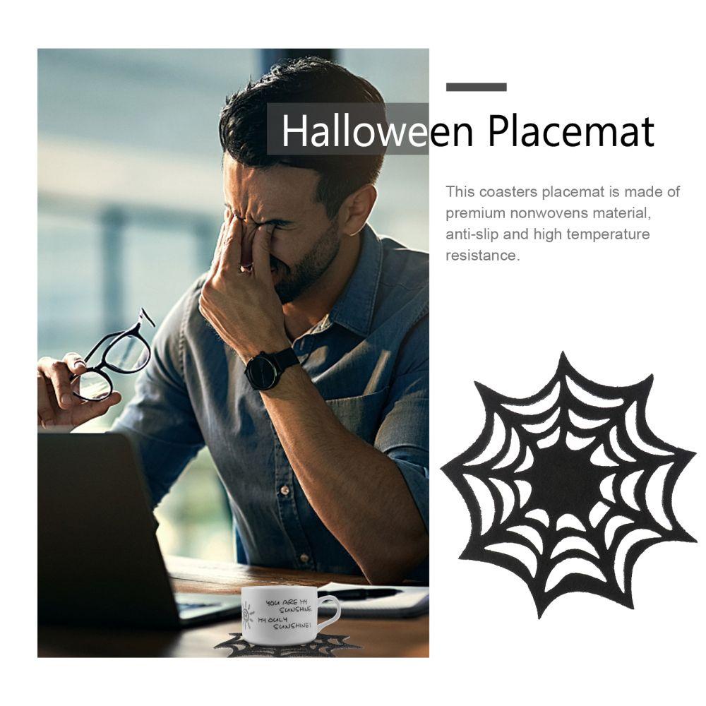 CONOPERY Set 10 / 20 Tấm Lót Bàn Ăn Họa Tiết Halloween Độc Đáo