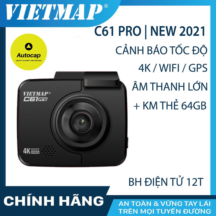 [CHÍNH HÃNG] Camera hành trình VIETMAP C61 pro ( bản 2021) cho ô tô, xe hơi - kèm thẻ nhớ 32GB- BH 12 tháng | BigBuy360 - bigbuy360.vn