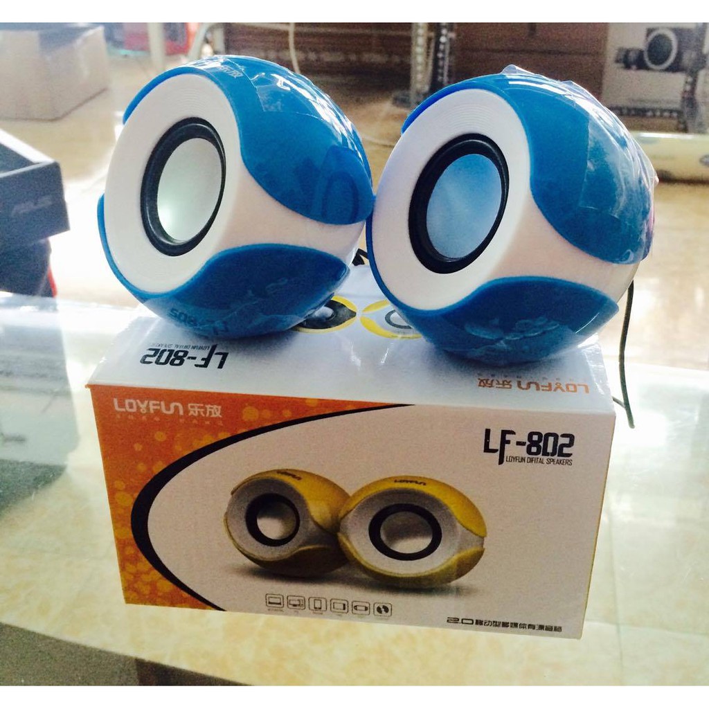 Loa Vi Tính LOYFUN LF 802 2.0 Chính Hãng- Âm Thanh Nổi , Cực Hay - Giao Màu Ngẫu Nhiên