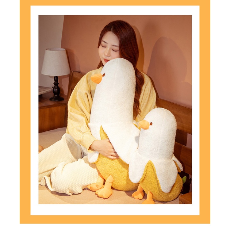 Thú Nhồi Bông Hình Vịt Chuối Sáng Tạo Vui Nhộn