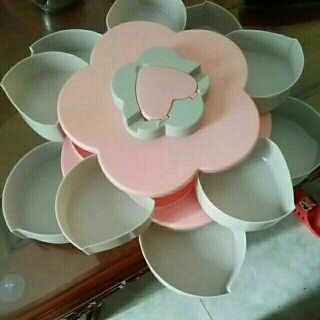 Khay mứt xoay 2 tầng..