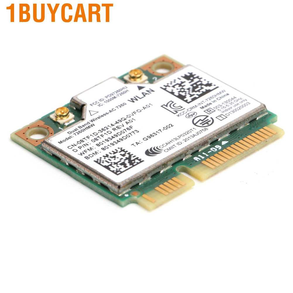 Thẻ wifi Pci-E mini không dây cho Intel 7260ac / Dell 7260hmw