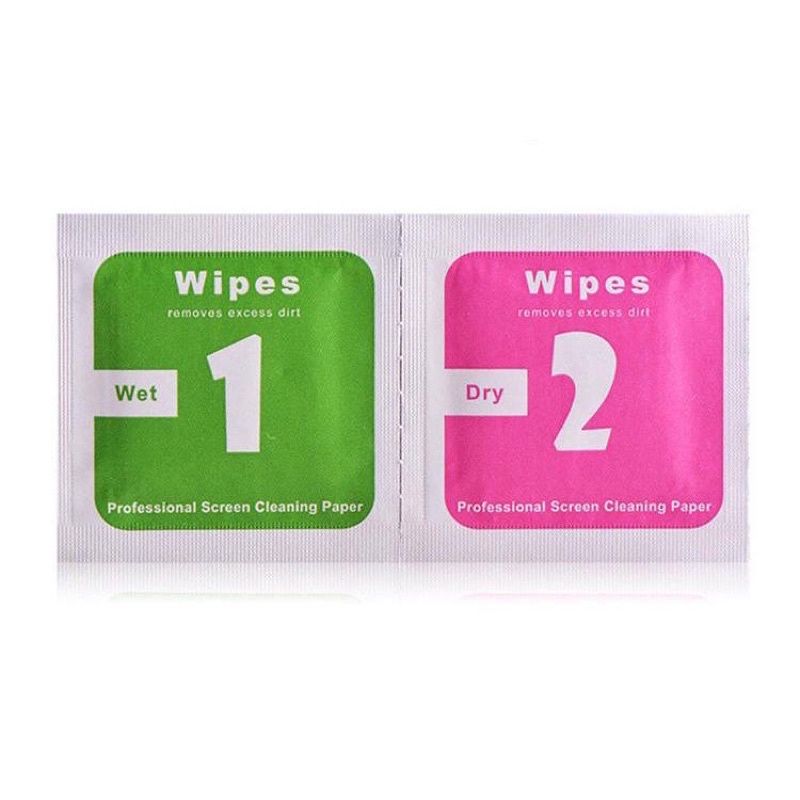 Combo 2 giấy lau 1-2 màn hình điện thoại, kính đeo, máy tính, ống kính máy ảnh vệ sinh các mặt kính siêu sạch