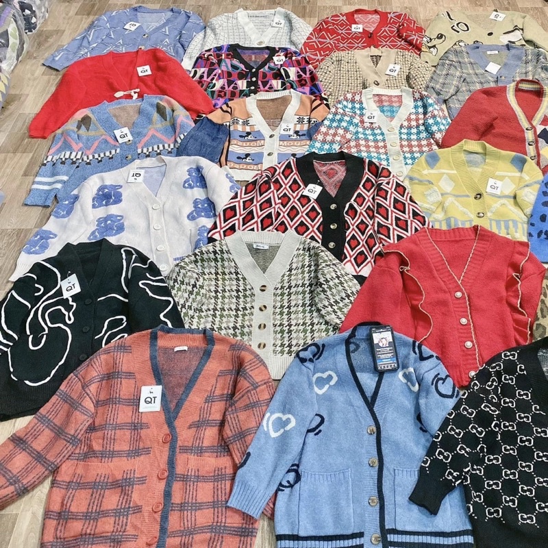 [Đọc mô tả] Áo len khoác cardigan 2hand hàng tuyển dày đẹp-Tiệm Cói Cô Lê
