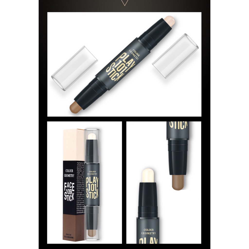 [Free Ship]Tạo Khối,Bút Tạo Khối  Và Che Khuyết Điểm 2 Đầu Lameila Dạng Thỏi Siêu Lì,Mềm Mịn,Dễ Tán,Lên Màu Tự Nhiên