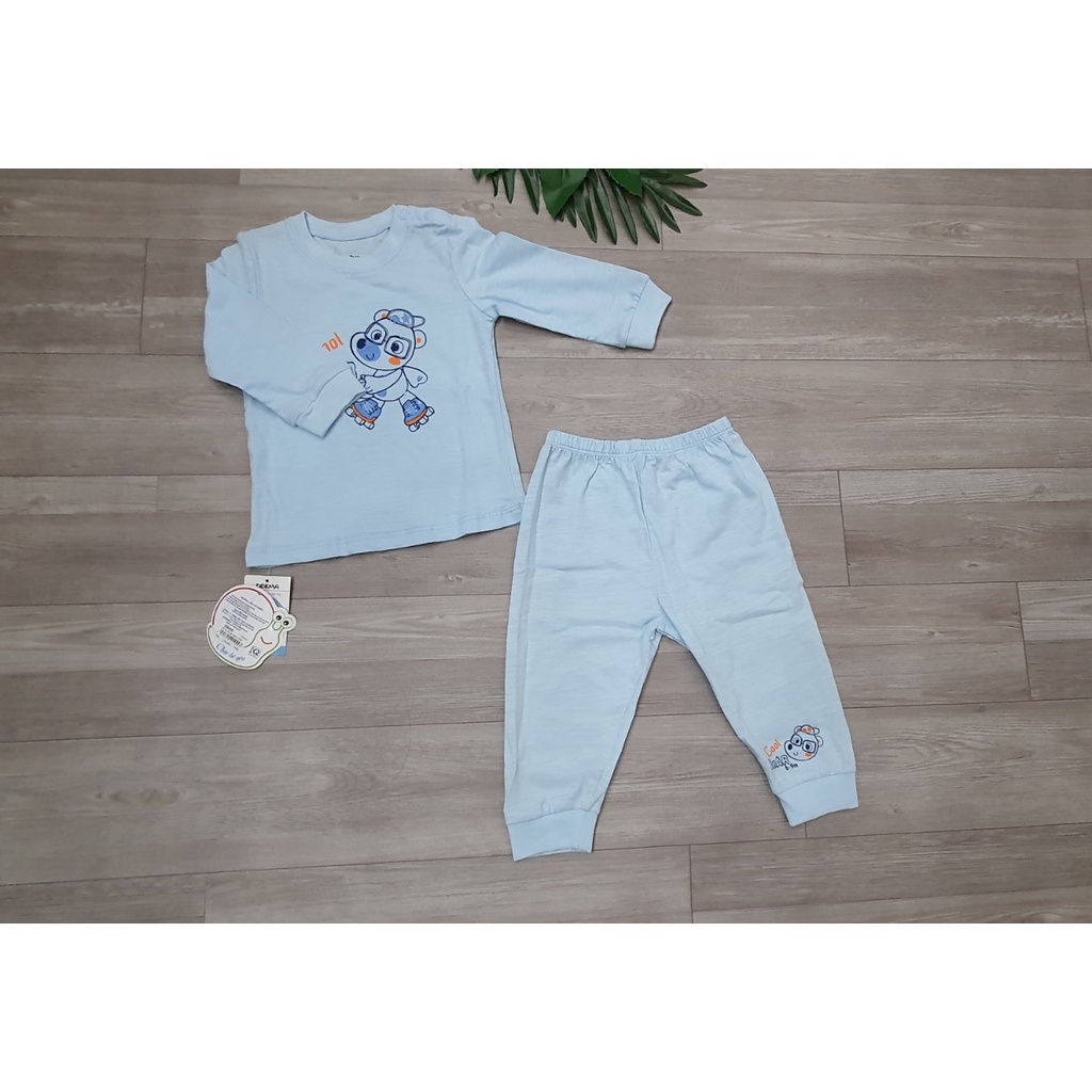 Dokma _Bộ cài vai dài tay mỏng bé trai/bé gái