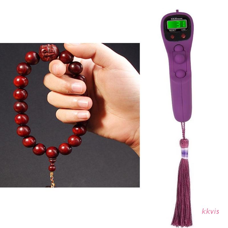 kkvi Portable Handheld Digital Beads Counter with Backlight Manual Reset Finger Toy