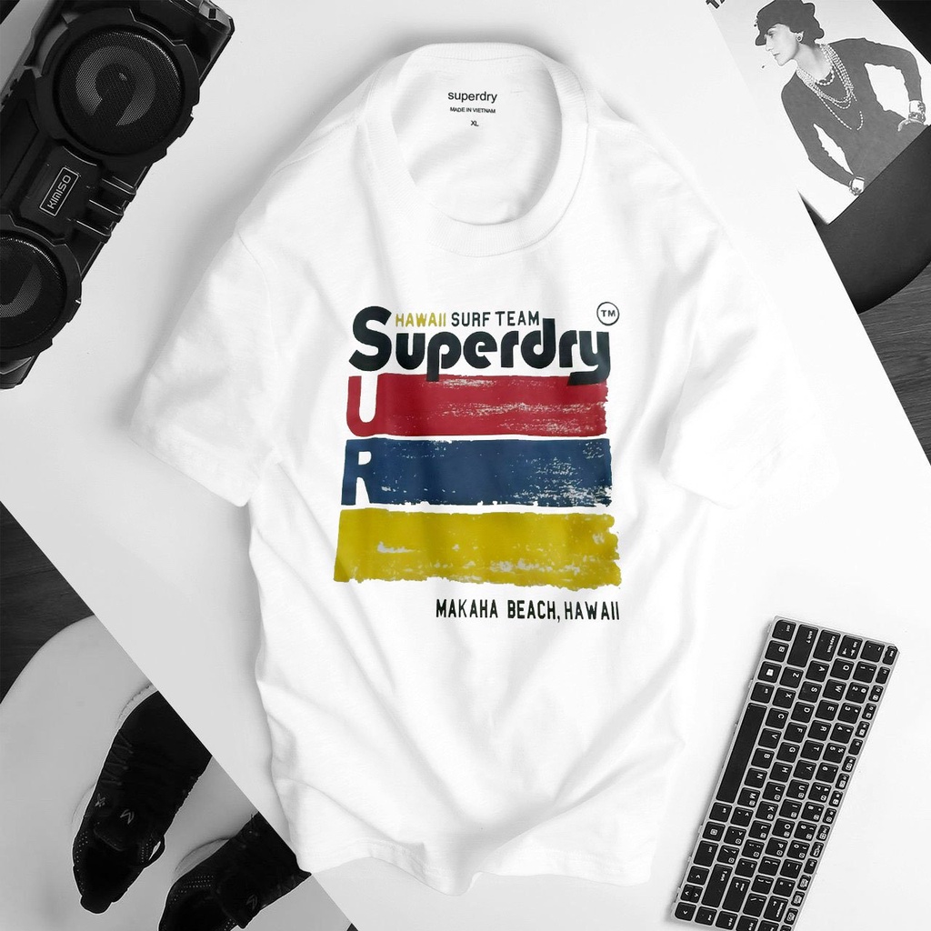 Áo Thun Phông Nam Nữ Cặp Đôi Unisex VNXK (Hàng Xuất Khẩu Dư Xịn) Local Brand Tay Ngắn Cổ Tròn 100% Cotton SUPERDRY0002