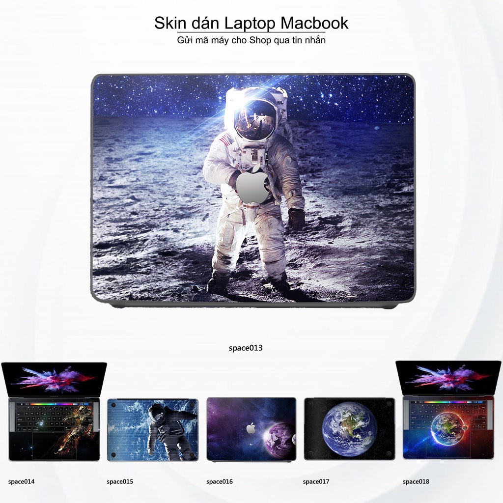 Skin dán Macbook mẫu không gian (đã cắt sẵn, inbox mã máy cho shop)