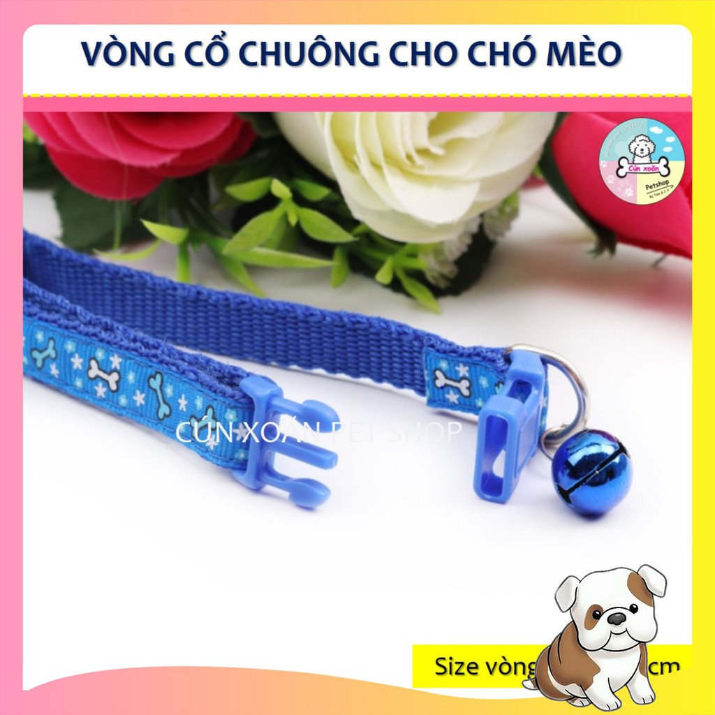 Vòng cổ lục lạc cho chó mèo (vòng cổ 20-31cm)