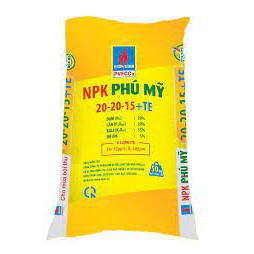 1 kg phân bón NpK 20 5 5 Phú Mỹ thích hợp cho giai đoạn phát triển thân lá mập cành khỏe cây, thúc đẩy thân, lá, quả