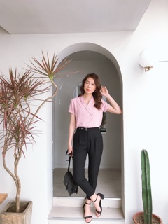 Áo lụa cổ V