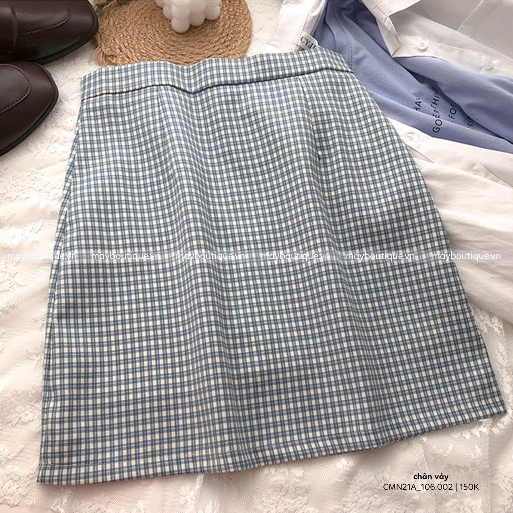 [HÀNG CÓ SẴN] Chân váy chữ A công sở lưng cao kẻ Caro có quần trong CMN21A_106.002 (ẢNH THẬT) | BigBuy360 - bigbuy360.vn