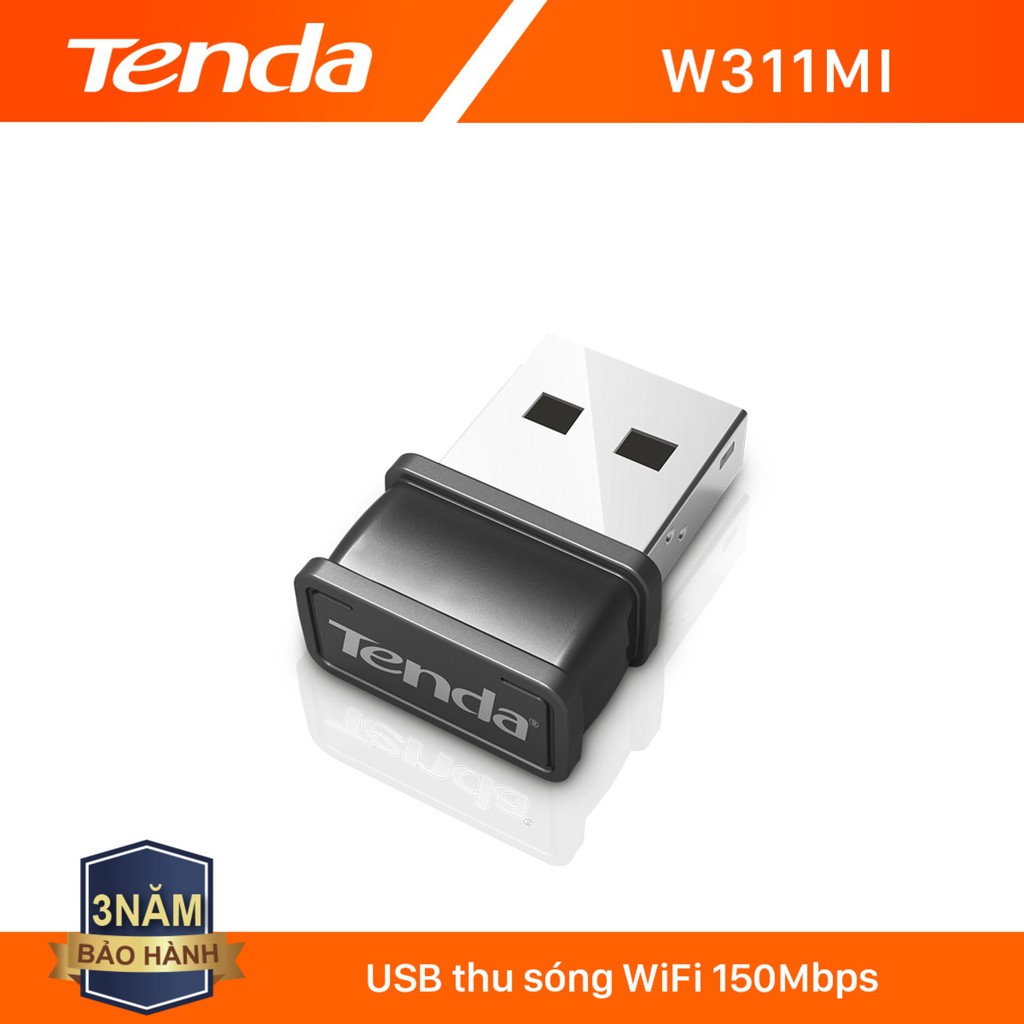 USB thu Wifi Tenda W311Mi Mini (Không anten, 150Mbps). Hàng Chính Hãng. Vi Tính Quốc Duy