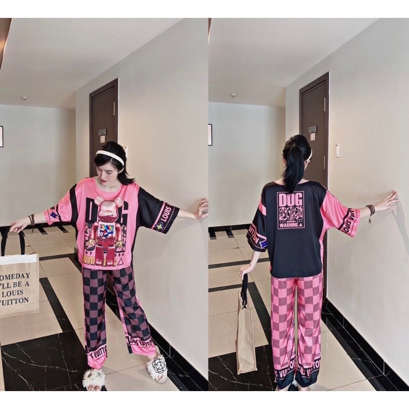 🌵 Đồ bộ ngủ mặc nhà Pijama LỤA LATIN tay ngắn quần dài 🌵 dưới 65kg - BẦU BÍ SAU SINH BON CHEN THOẢI MÁI | BigBuy360 - bigbuy360.vn