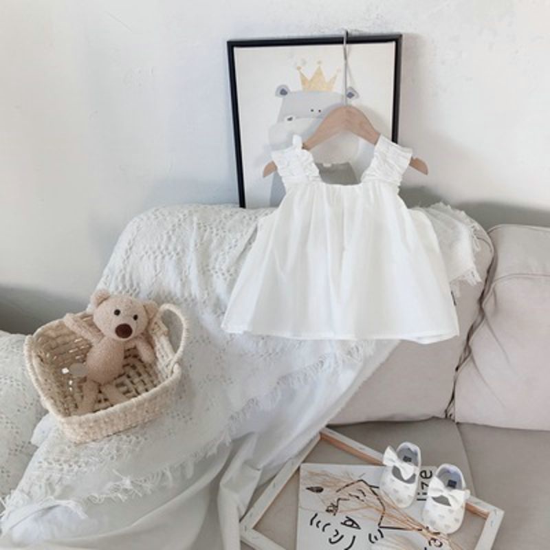 Đầm Búp Bê Không Tay Dáng Rộng Thời Trang Mùa Hè Dành Cho Bé Gái 2022