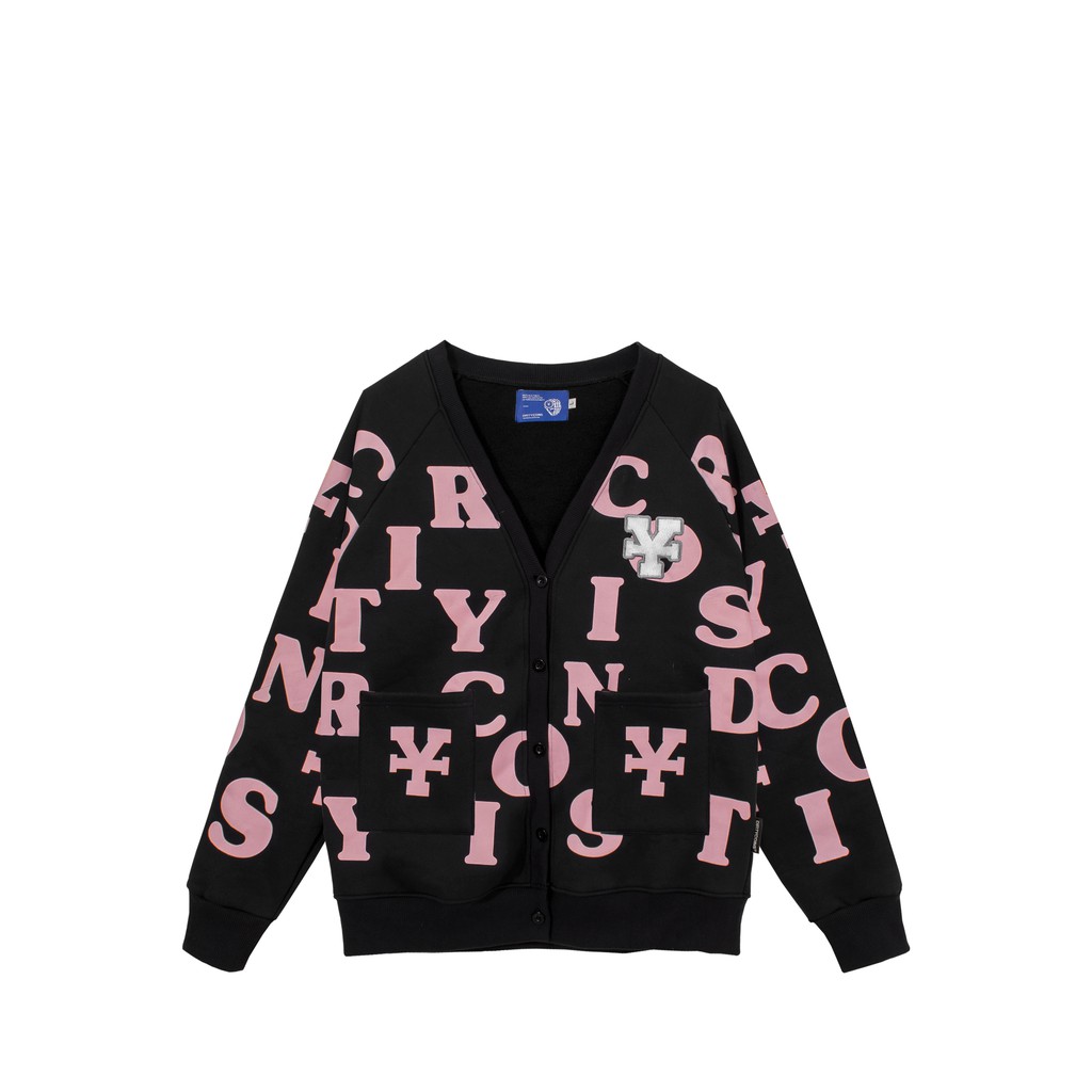 Áo khoác DirtyCoins Print Cardigan - Black/Pink