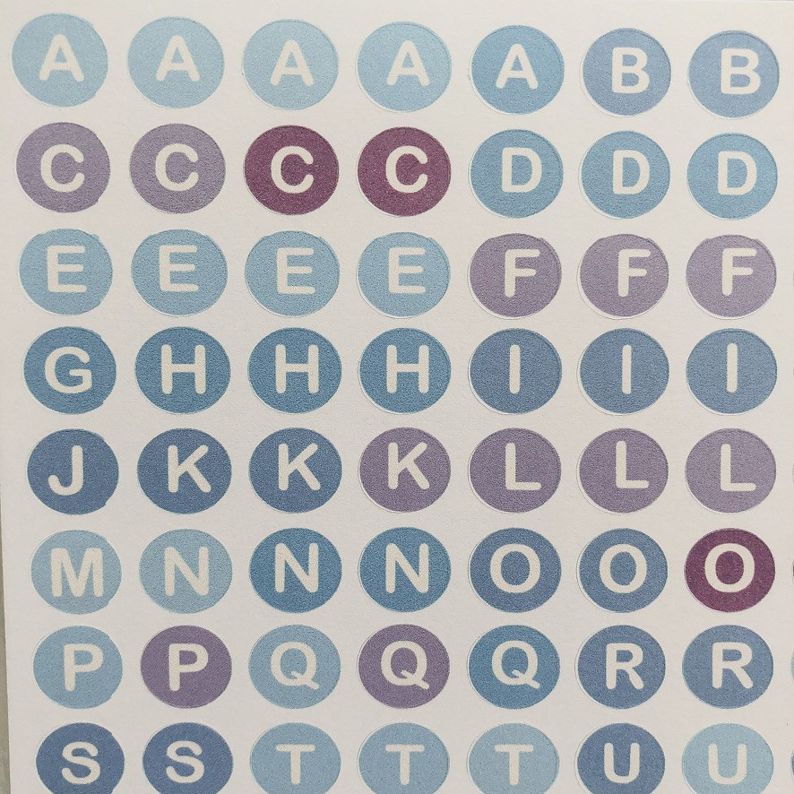 Sticker/decal dán bảng chữ cái và số, trang trí sổ,bullet journal/dán thiêp -tiemtaphoacona