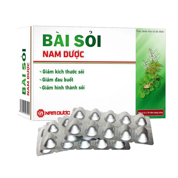 Bài Sỏi Nam Dược hộp 4 vỉ giúp lợi tiểu, bài sỏi, sạch đường tiết niệu