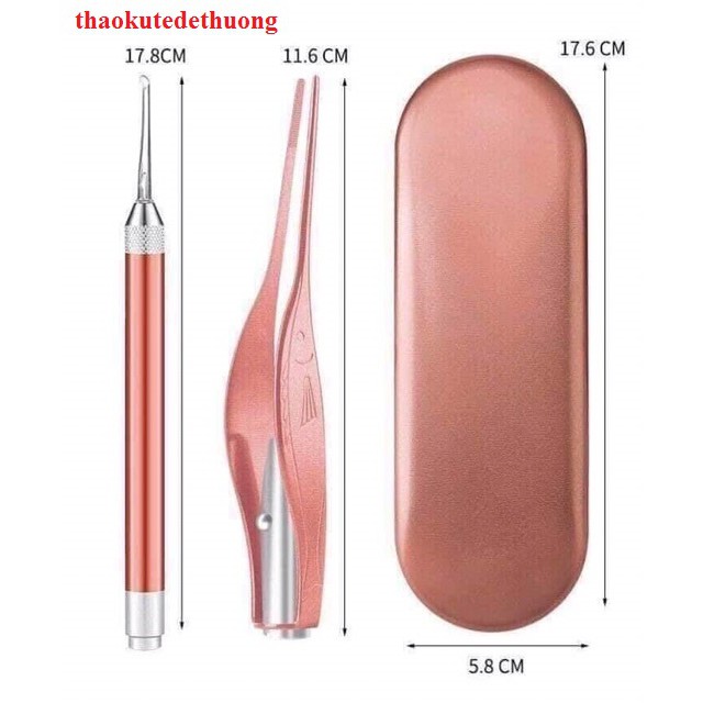 Bộ lấy ráy tai có đèn soi rất dễ lấy (ảnh thật)