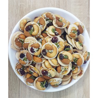 Bánh đồng tiền mix hạt điều hạnh nhân bí nho 100g/200g/500g/1kg