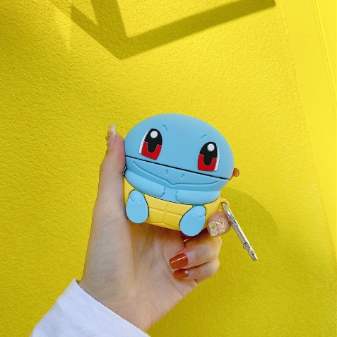 Vỏ Bảo Vệ Hộp Sạc Tai Nghe Airpods 1/2/Pro Bằng Silicon Họa Tiết Hoạt Hình Pokemon 3D Dễ Thương