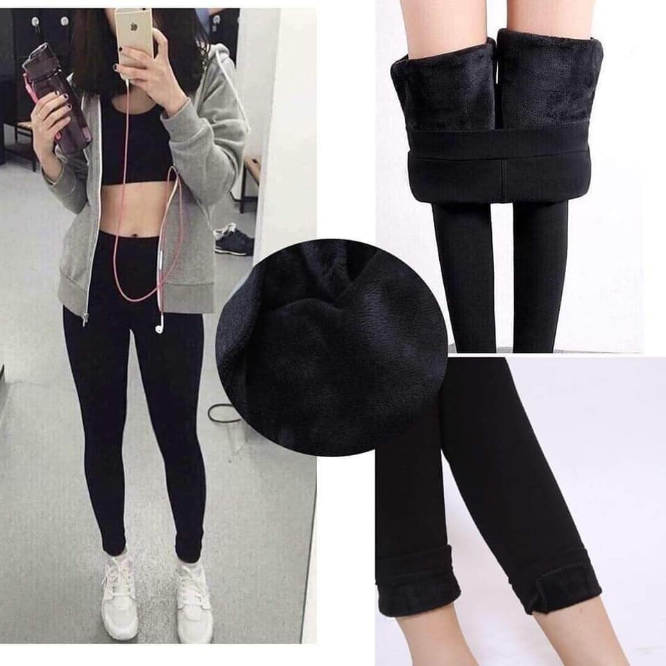 ✔️BÁN BUÔN - Quần Legging/Quần Tất Lót Lông Nhung Loại 1 Chất Siêu Đẹp - mặc được 2 kiểu [QA12]