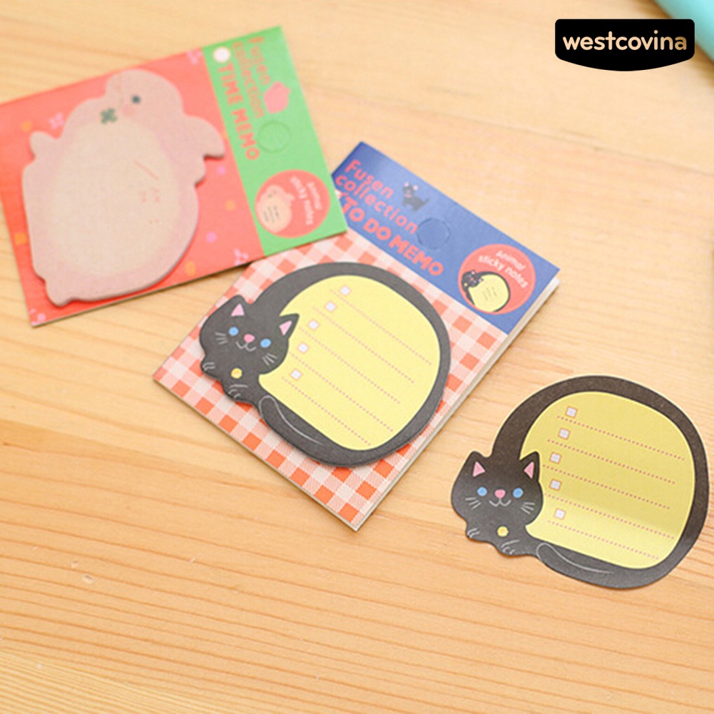 Mới 2 Tập Giấy Ghi Chú Hình Động Vật Xinh Xắn