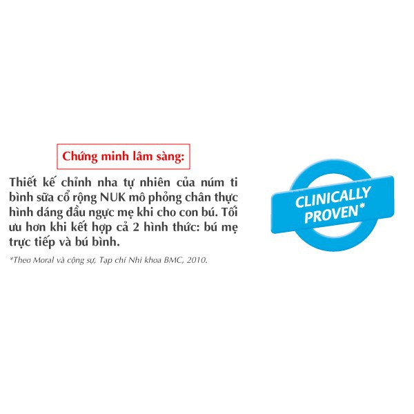 (Chính hãng) Bình sữa NUK thủy tinh núm ti Silicone 120ml 240ml