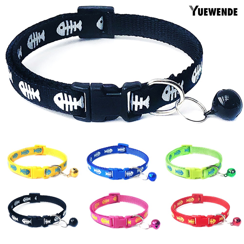 Vòng Cổ Có Chuông Hình Xương Cá Cho Thú Cưng