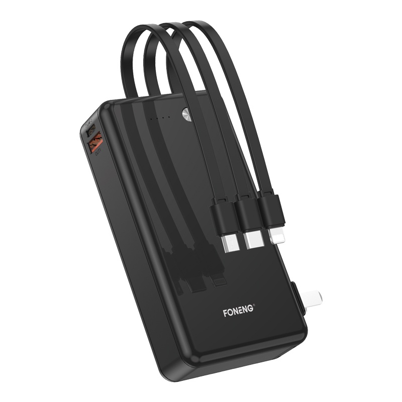 Pin Sạc dự phòng Q21 - 10,000mAh 18W kèm 3 dây sạc Siêu Bền, cáp sạc cổng USB , bảo hành 1 năm