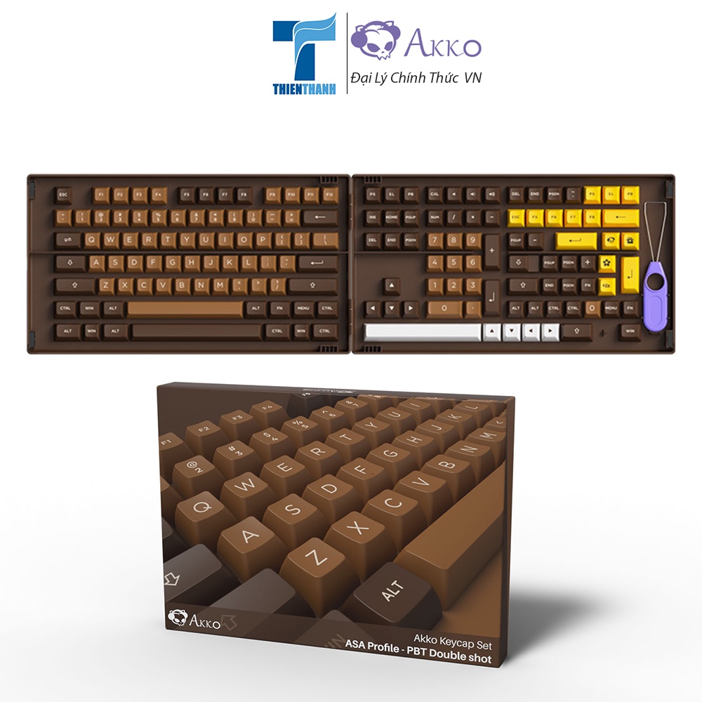 Nút bàn phím cơ AKKO – Chocolate (PBT Double-Shot/ASA profile/178 nút) (Bộ)