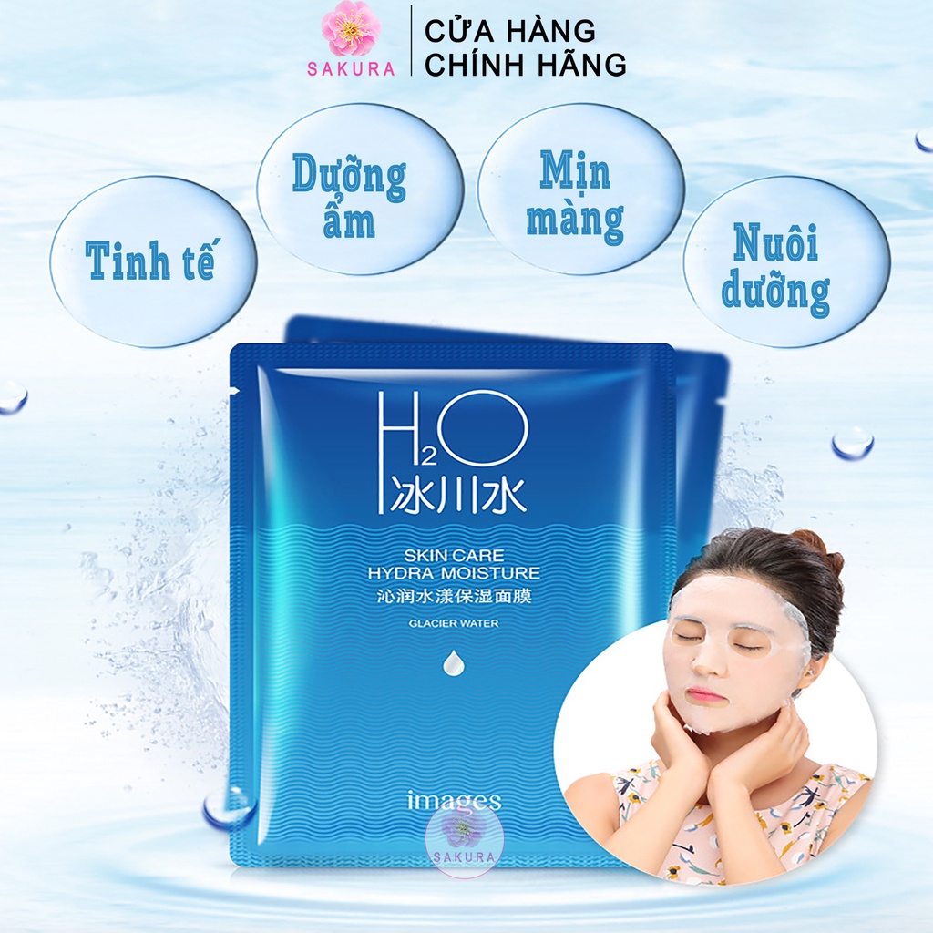 Mặt nạ giấy cấp nước siêu tốc H2O IMAGES dưỡng ẩm trắng da kiểm soát dầu và bã nhờn nội địa trung SAKURA