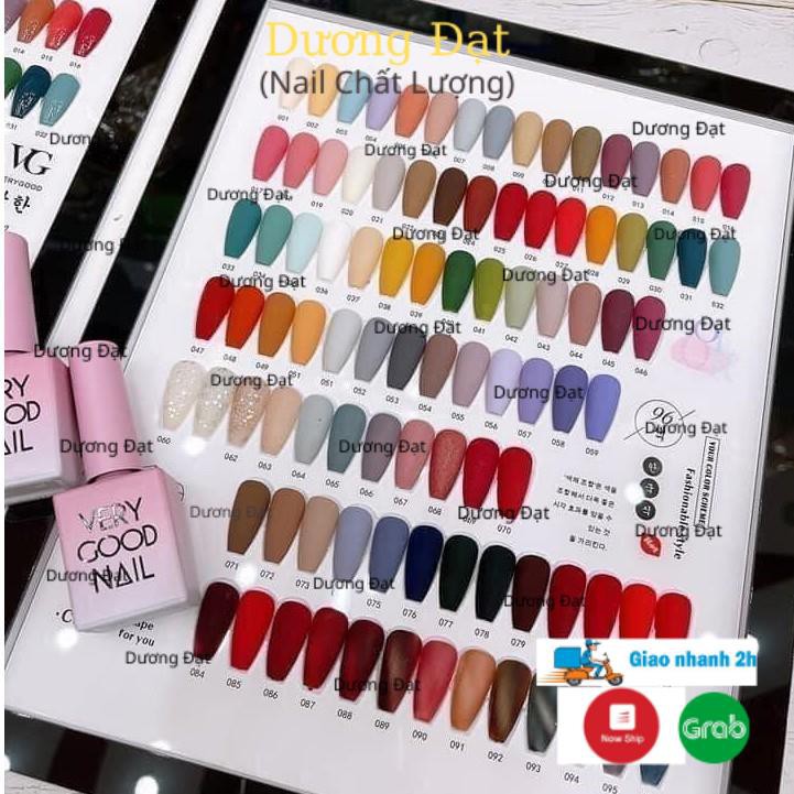 Sét sơn gel very good nail 96 màu siêu mướt tặng bảng màu + 2 chai base top chính hãng