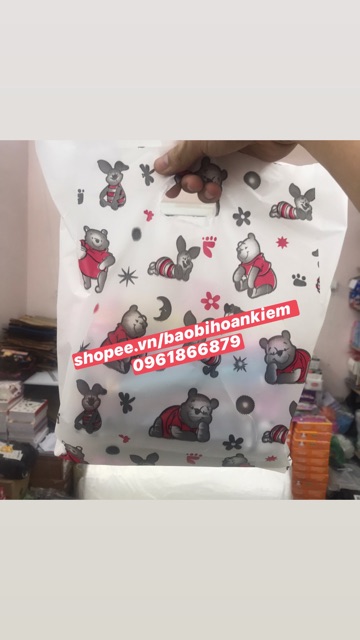 1KG Túi Xốp In Hình Dễ Thương Đựng Mỹ Phẩm Quần Áo Loại 1. Túi Xốp Hột Xoài In Hình Đựng Đồ Shop