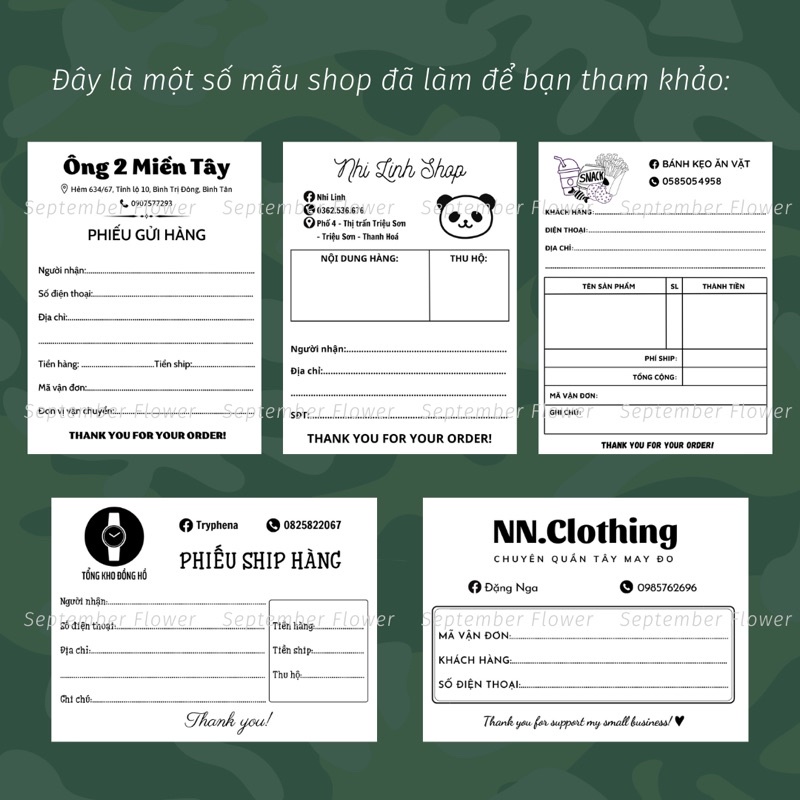 Phiếu Giao Hàng Có Keo Dán Sẵn Cho Shop Bán Hàng