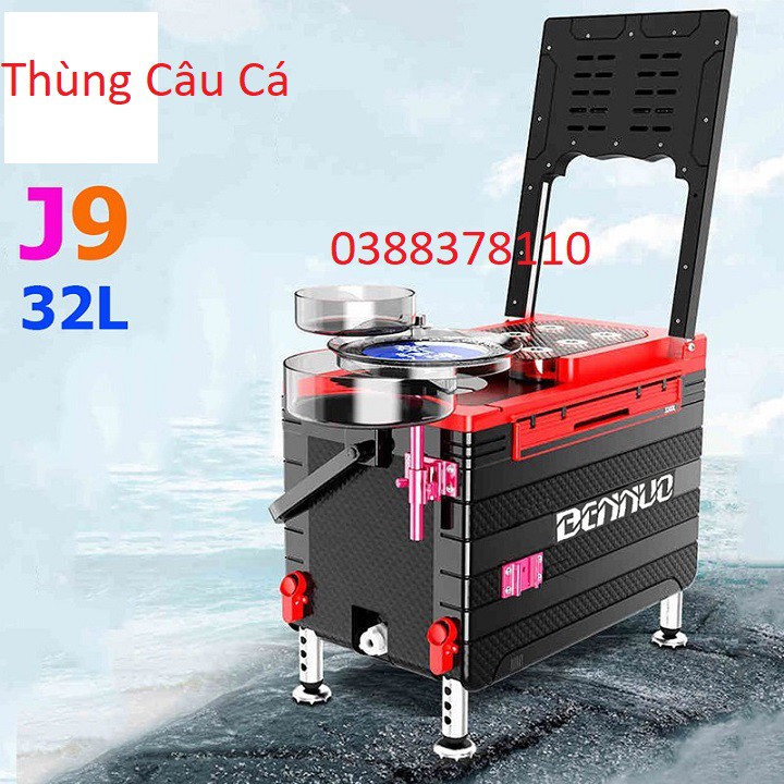 Thùng Câu Đài J9 - 32L, Chuyên Câu Cá Địa Hình