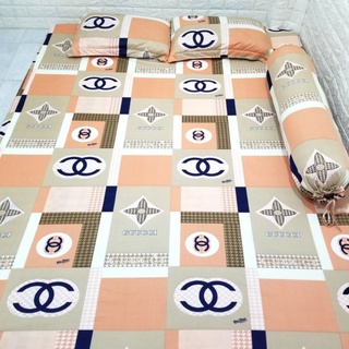 BỘ DRAP  CHANEL THUN HÀN QUỐC  3 màu [ 4 MÓN : 1 GA TRẢI GIƯỜNG, 2 VỎ GỐI NẰM, 1 VỎ GỐI ÔM ].