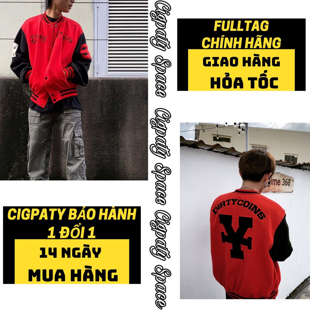 Áo Khoác Dù BOMBER DIRTY COIN FULLTAG | VẢI NỈ BÔNG DÀY DẶN | CHUẨN CAO CẤP 1:1 LOCAL BRAND