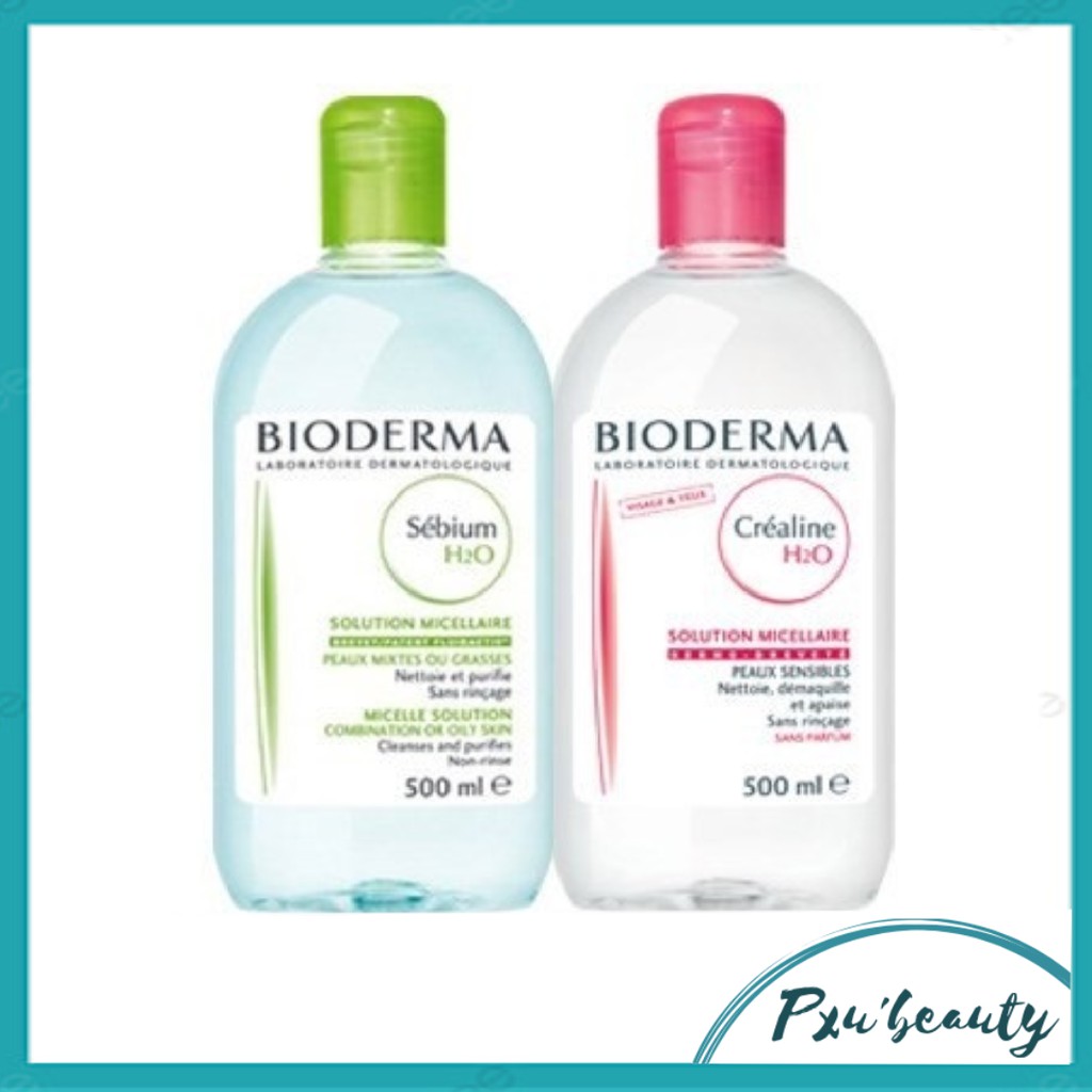 Nước Tẩy Trang Bioderma Pháp H2O Xanh - Hồng 500ML