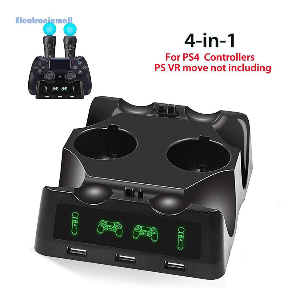 Đế Sạc 4 Trong 1 Cho Tay Cầm Chơi Game Ps4 + Ps Move