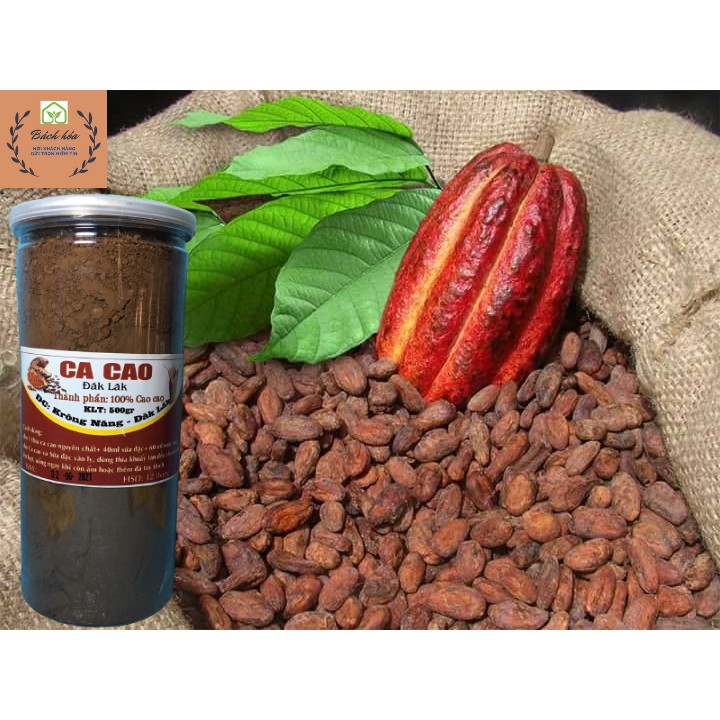 Bột cacao nguyên chất hữu cơ thơm ngon đậm đà từ Đắk Lắk 500gr