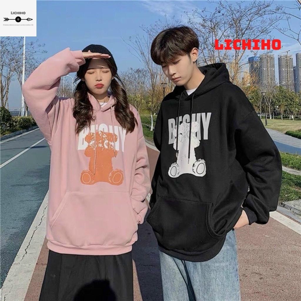 Áo khoác nỉ unisex fom rộng GẤUH AKMN13 LICHIHO jacket hoodie nam nữ streetstyle hottrend rẻ đẹp,mềm mịn | BigBuy360 - bigbuy360.vn