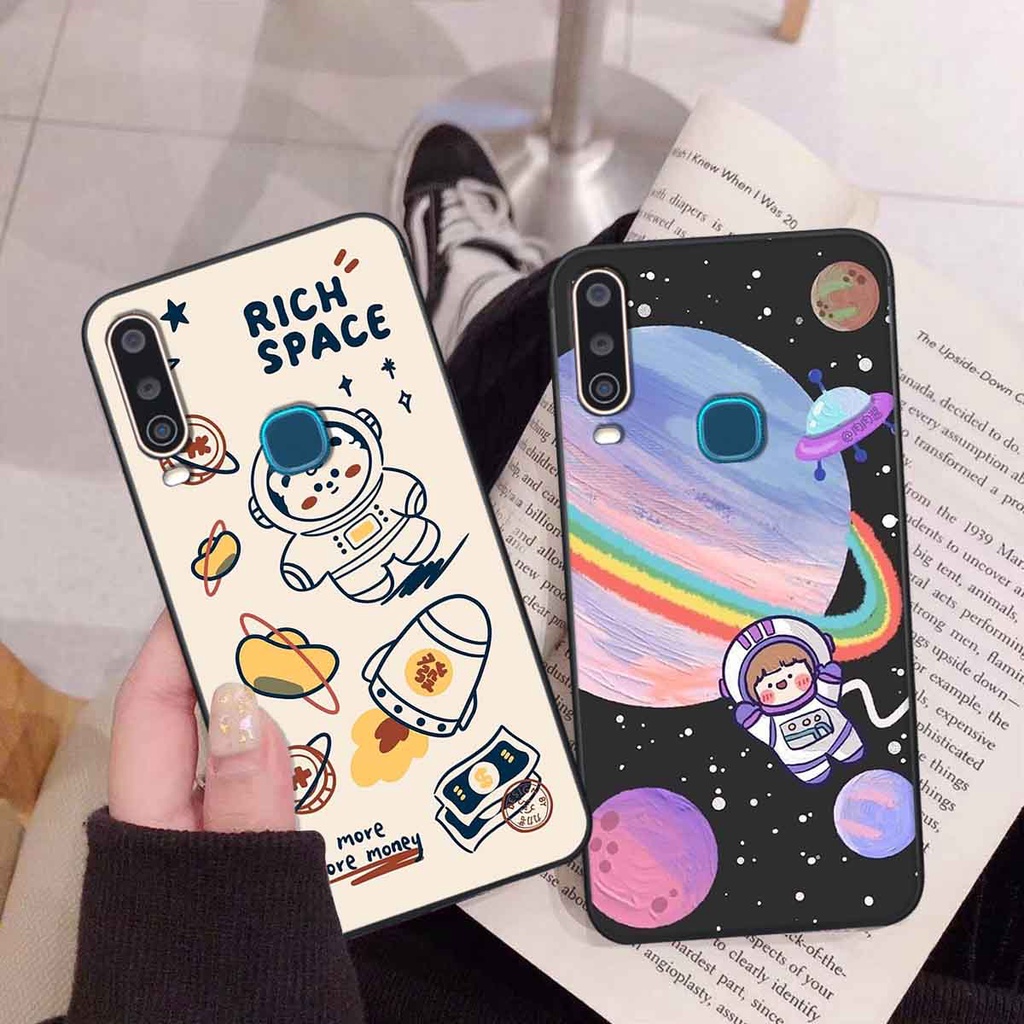 Ốp Vivo U10 / Y12 / Y15 / Y17 in hình vũ trụ, phi hành gia bầu trời cute dễ thương
