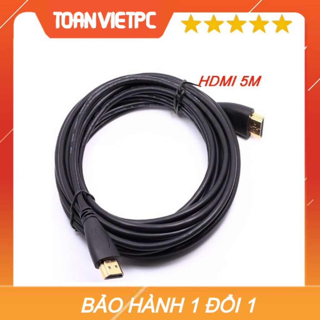 Cáp tín hiệu hdmi tròn, đen, dài 5m